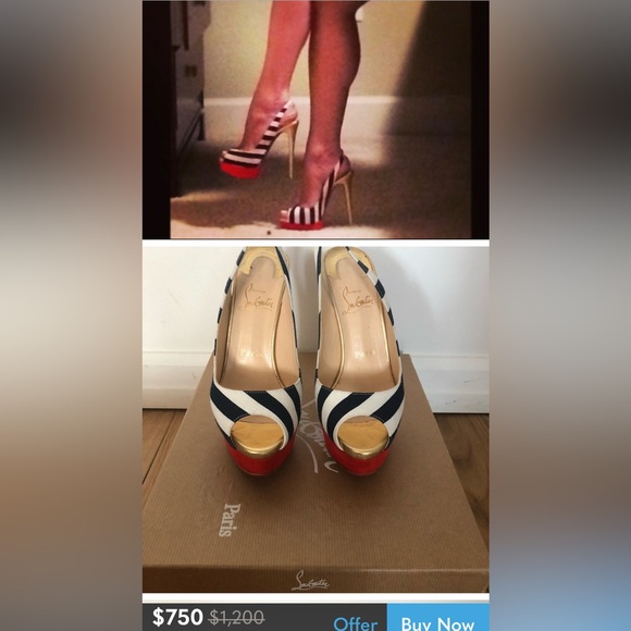 Christian Louboutin Lady Peep Sling Heels 36/5.5 - Picture 13 of 13